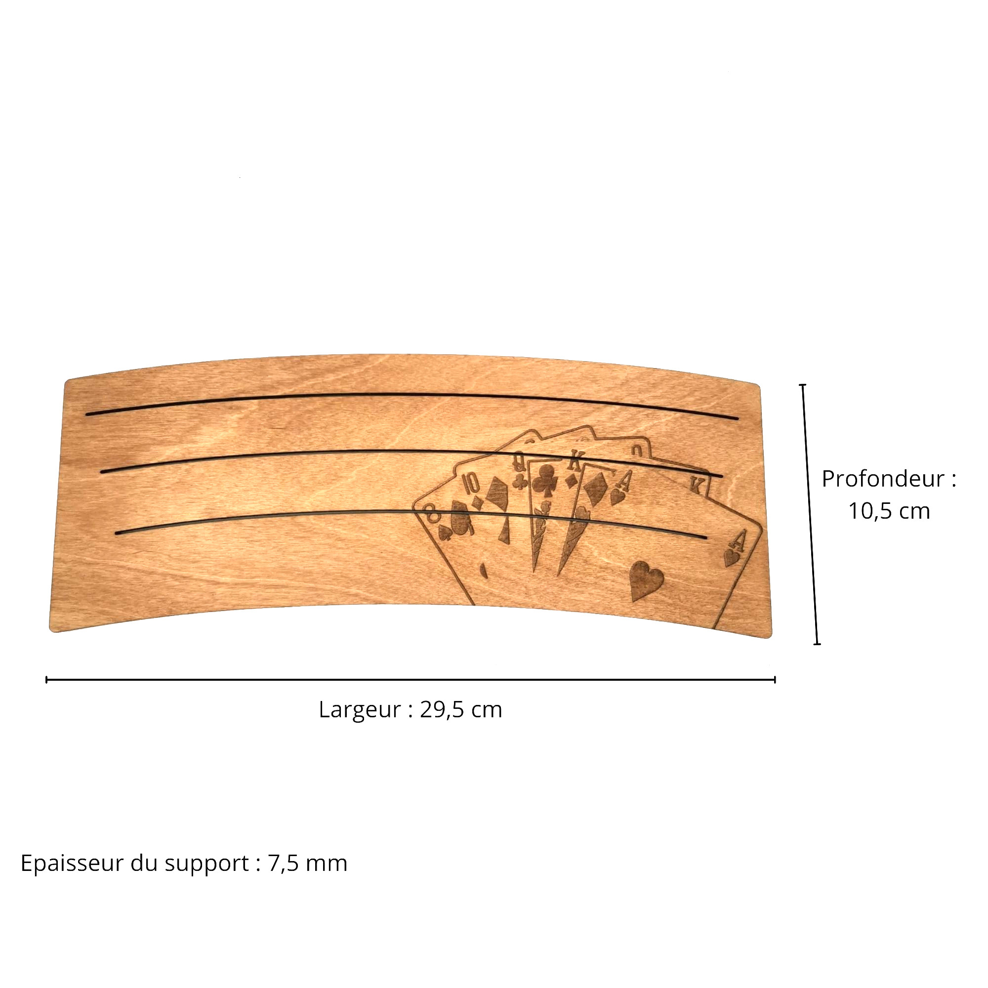 Dimensions support cartes a jouer