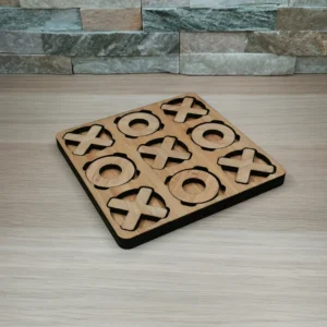 Jeu de société Morpion (Tic Tac Toe) en bambou personnalisé