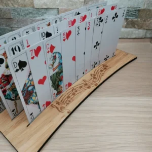 Support de jeux de cartes à jouer pour adultes, vue de profil