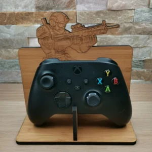 Support manette de jeux XBOX en bambou, gravure personnalisé