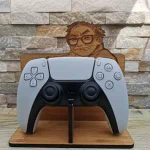 Support manette de jeux PS5 en bambou, gravure personnalisé