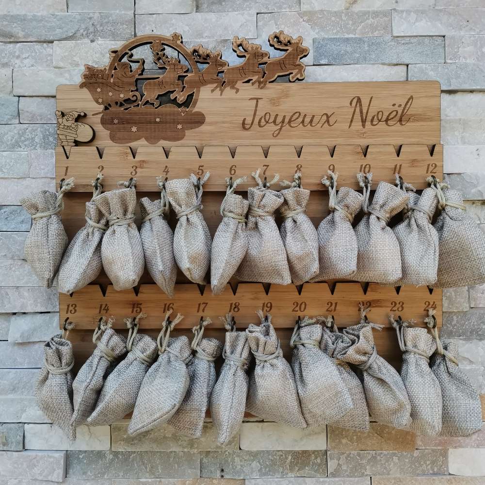 Calendrier avent bois