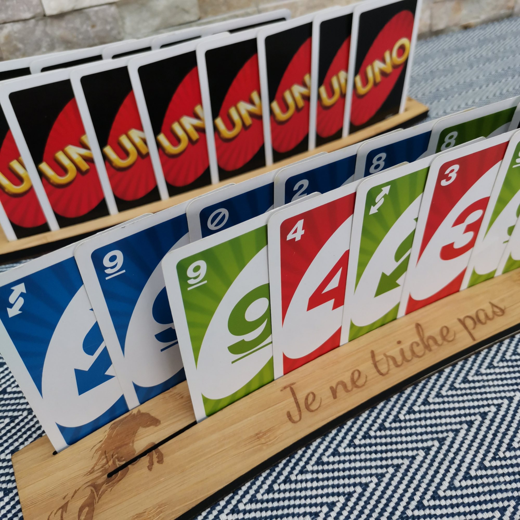 Porte cartes a jouer bois