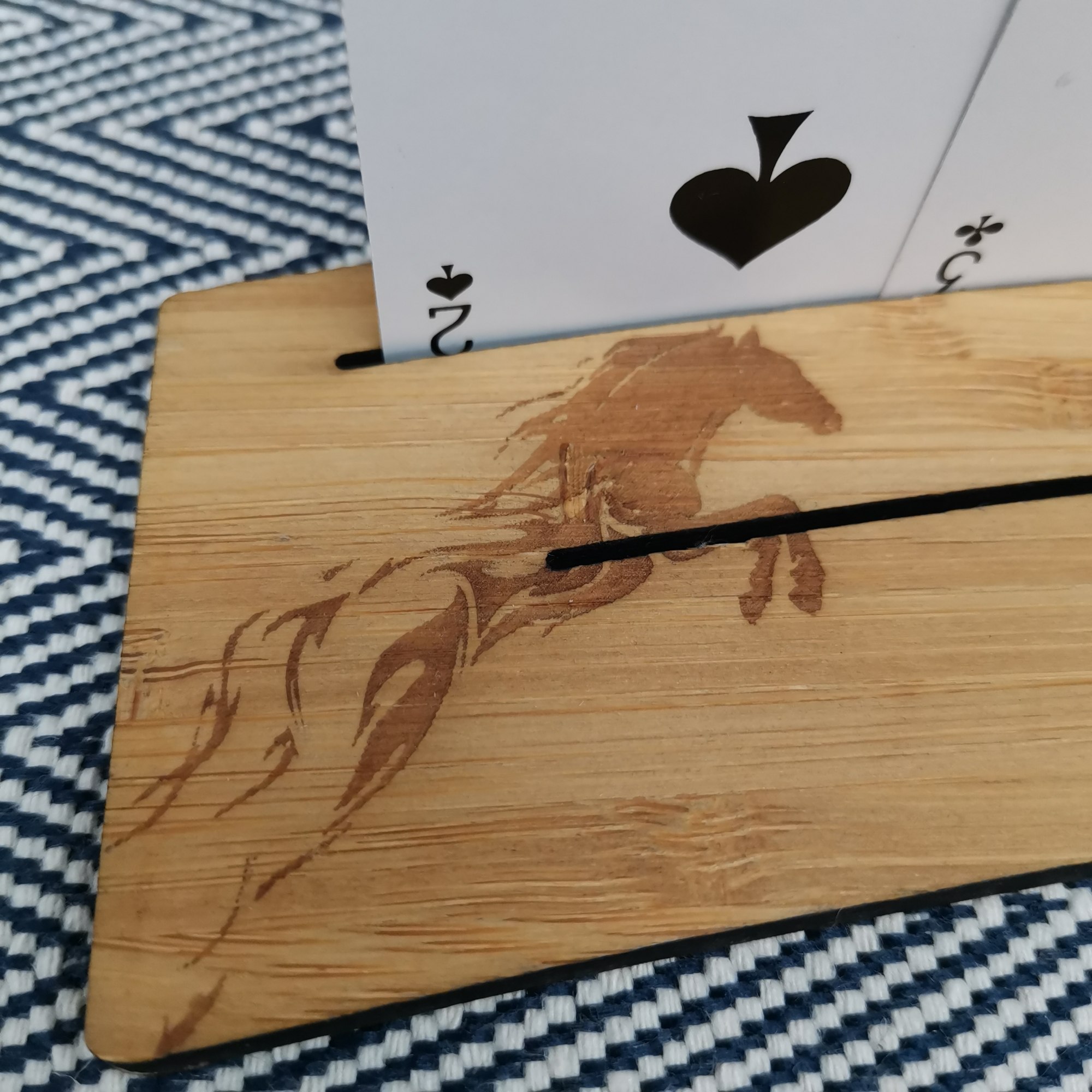 Porte cartes a jouer decor cheval