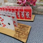 Support cartes a jouer decoration chaton