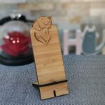 Support smartphone bois bureau