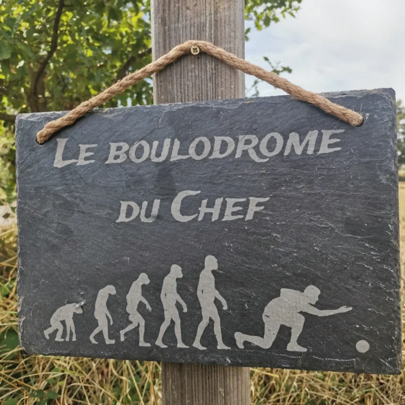 Ardoise decorative cadeau petanqueur