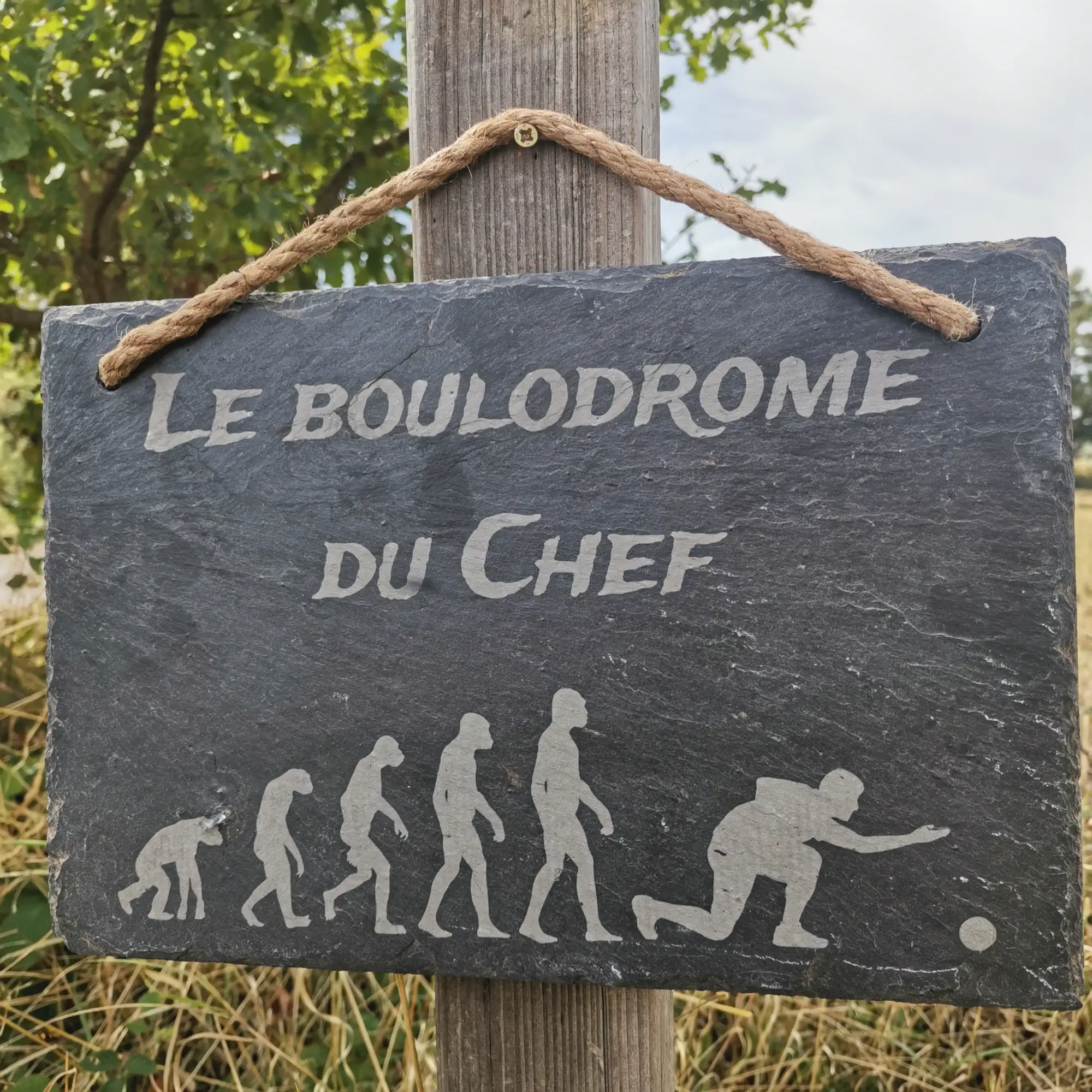 Ardoise decorative cadeau petanqueur