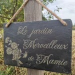 Ardoise decorative jardin mamie cadeau