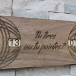Detail gravure tableau marquage petanque