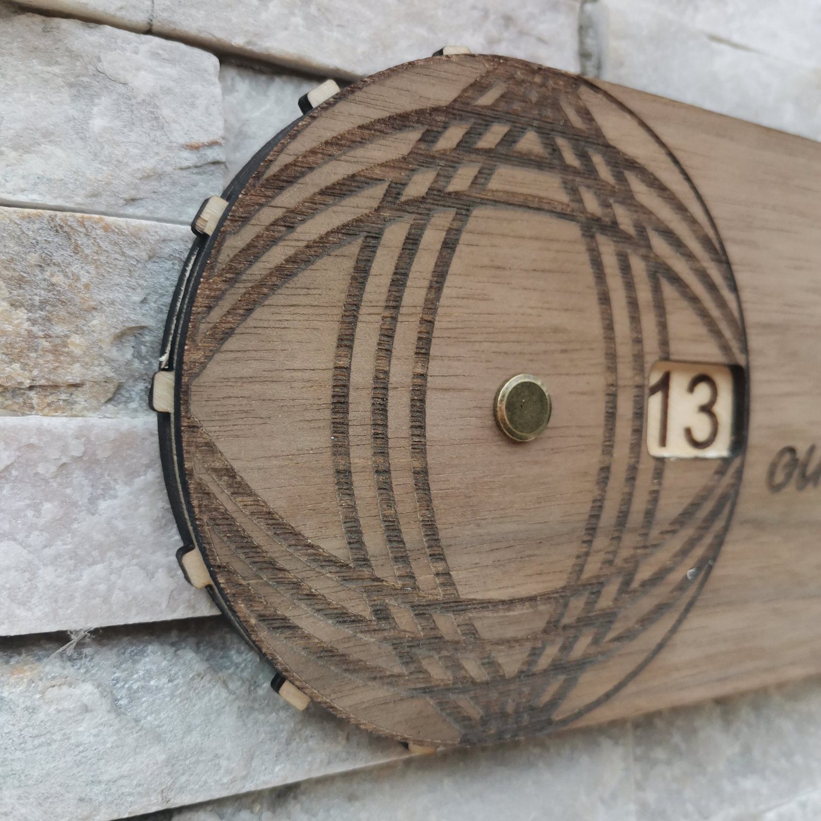 Marqueur score petanque roue crantee