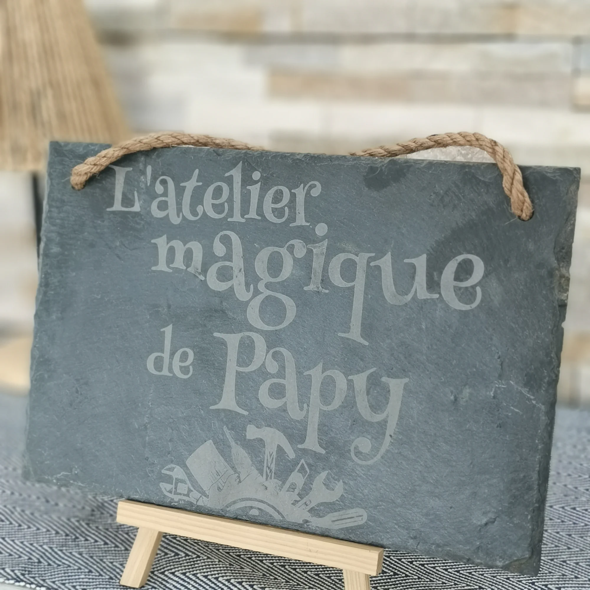 Plaque ardoise deco cadeau papy